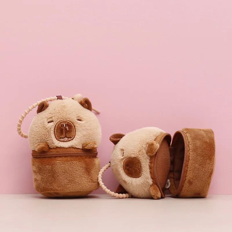 1/3/5/10/20PCS Adorable Capybara Plush Coin Purse Cute Water Pig and Bamboo Panda Keychain Perfect Christmas Gift