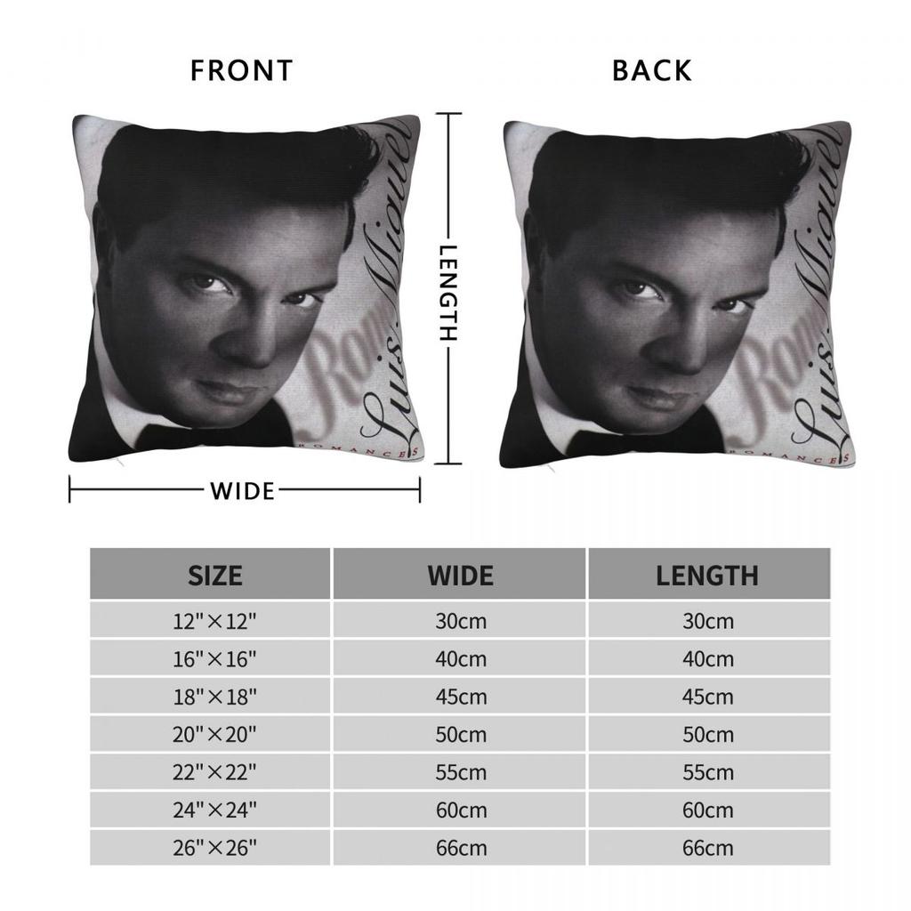 Luis Miguel Album Romance Tanktop Kissenbezug Weiche Polyester Kissenhülle Geschenk Kissenhülle Schlafzimmer Quadratisch 45*45cm