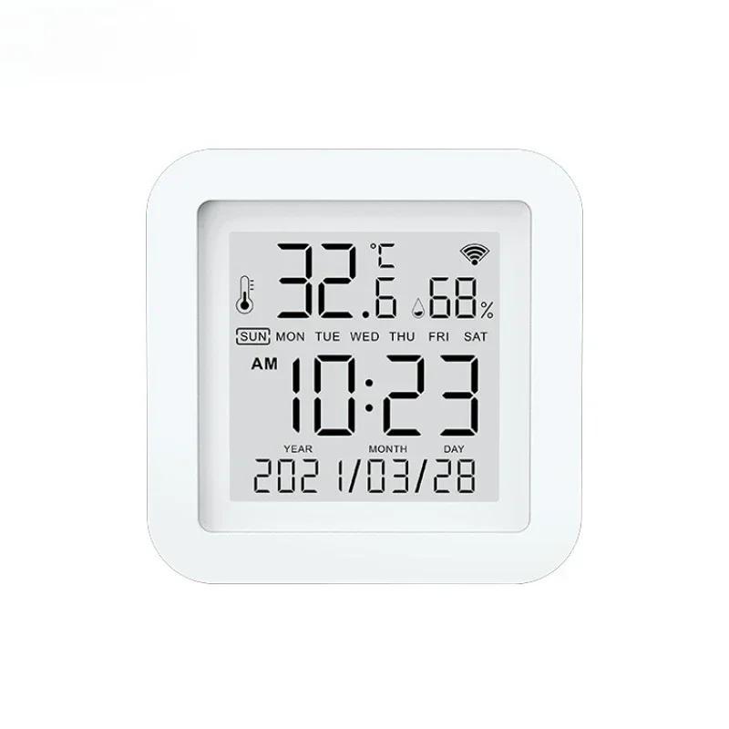 WiFi Temperature And Humidity Sensor Wireless Remote Monitor Smart Home With Backlit Works With Alexa Google Assistant Accessory