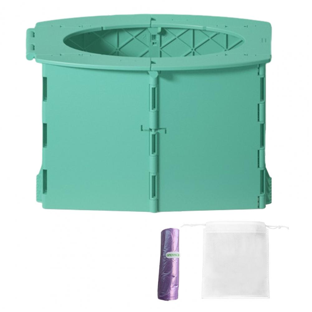 Portable Potty Seat Foldable Design One-Step Setup Kids Toilet Seat with Cleaning Bags Supports Up to 50KG Potty Chair зелёный