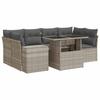 VidaXL Salon de jardin avec coussins 7 pcs gris clair résine tressée 3326753