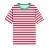Women Oversized Striped Color Block Shirt Short Sleeve O-Neck T-Shirts Casual Loose Pullover Tops Summer Tee Tops