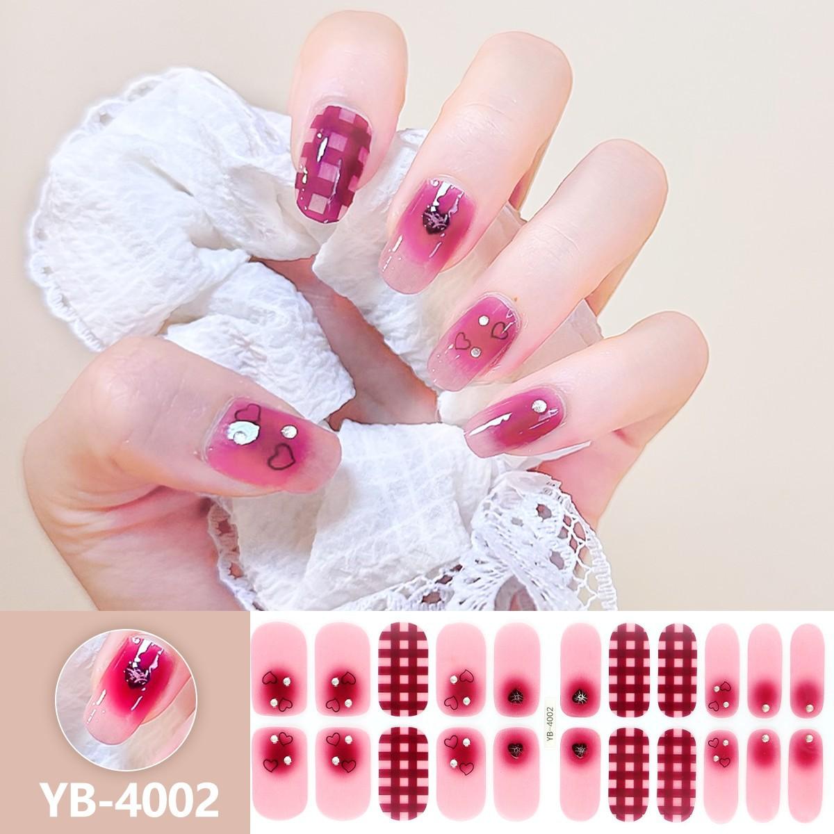 UV Semi-Uitgeharde Gel Nagelfolie Stickers Strips French Langdurig Volledige Dekking LED Gel Semi-Uitgeharde Nagel Gliders voor Nagelverlenging