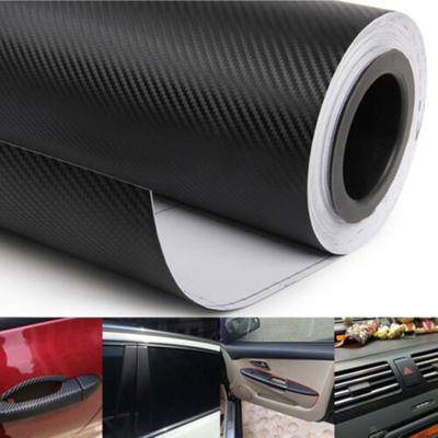 Carbon Fibre Vinyl 3D Black Car Vehicle Wrap Film Bubble Air Free