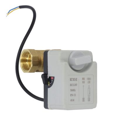 DN25 2-Wege Messing-Kugelhahn Normal geschlossen Elektrischer Kugelhahn 1in Rohrgewinde DC12‑24V