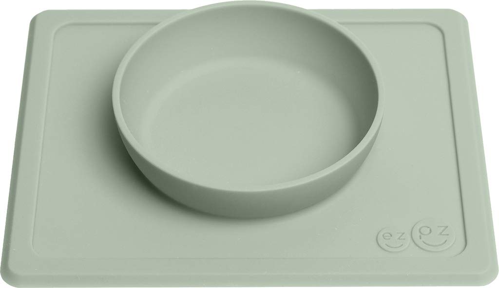 Edute Edute Gift ezpz Mini Bowl Mint Color Squeezes Perfectly and Tip Over Silicone Baby Tableware (Easy Peezy) Doesn't