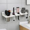 Space Saving Hair Dryer Holder Wall-Mounted Curling Iron Shelf Toilet Blower Holder  for Home