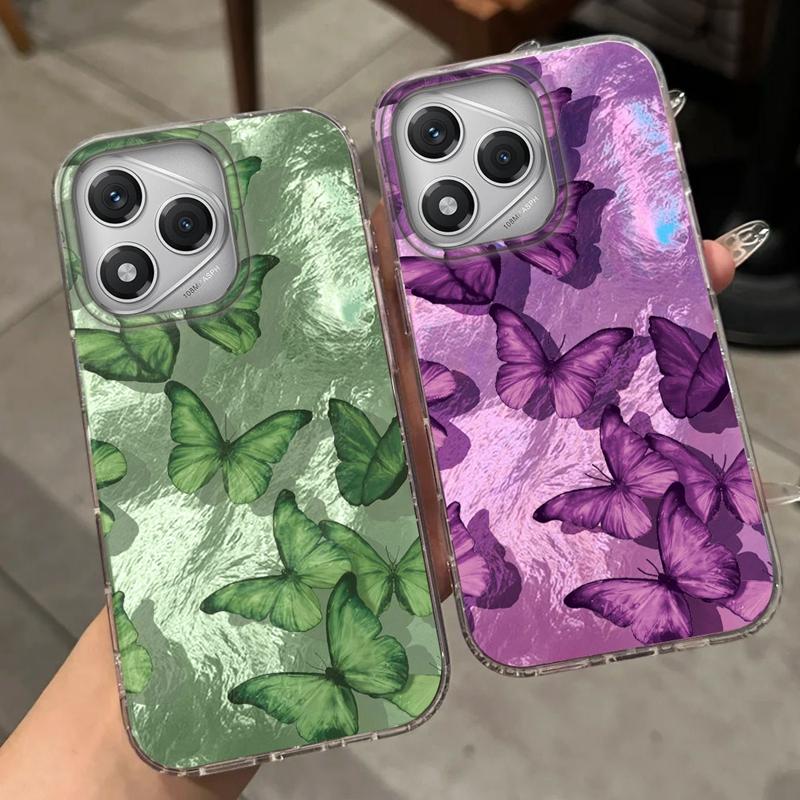 Butterfly Women Case For Samsung A56 A16 A17 S24 S25 FE Xiaomi Redmi Note 14 13 Pro 14C A5 Huawei Honor 400 200 Lite Pro iPhone 16 Shockproof Cover