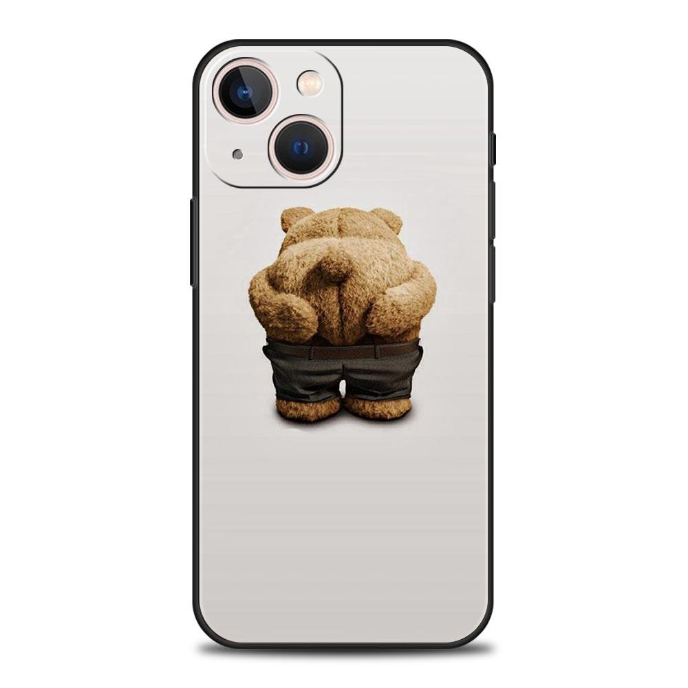 

Phone Case Cover for iPhone 17 Pro Max 16 15 14 13 12 11 Pro Max Plus 17AIR Shockproof Soft TPU Shell Funny Tedy Bear Fundas Bag iPhone 17 Air