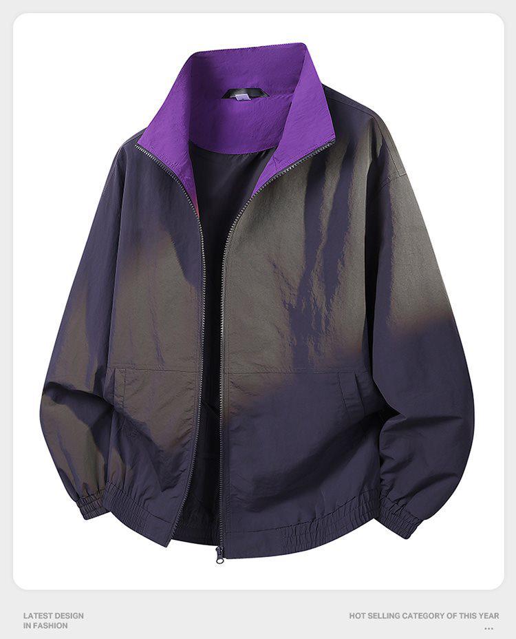 2026 Spring Men's Trendy Retro Windproof Reversible Jacket: Versatile, Comfortable, Loose-Fit Casual Outerwear