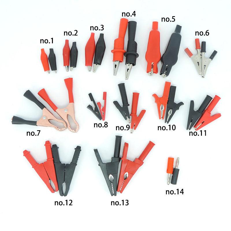 50A 30A Alligator Crocodile Clip Insulated Handle Battery Test Clamp Lead Cable Probe Connector Socket 4mm Banana Plug Electirc