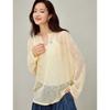 INMAN Beaded Embroidery V-Neck Knit Top