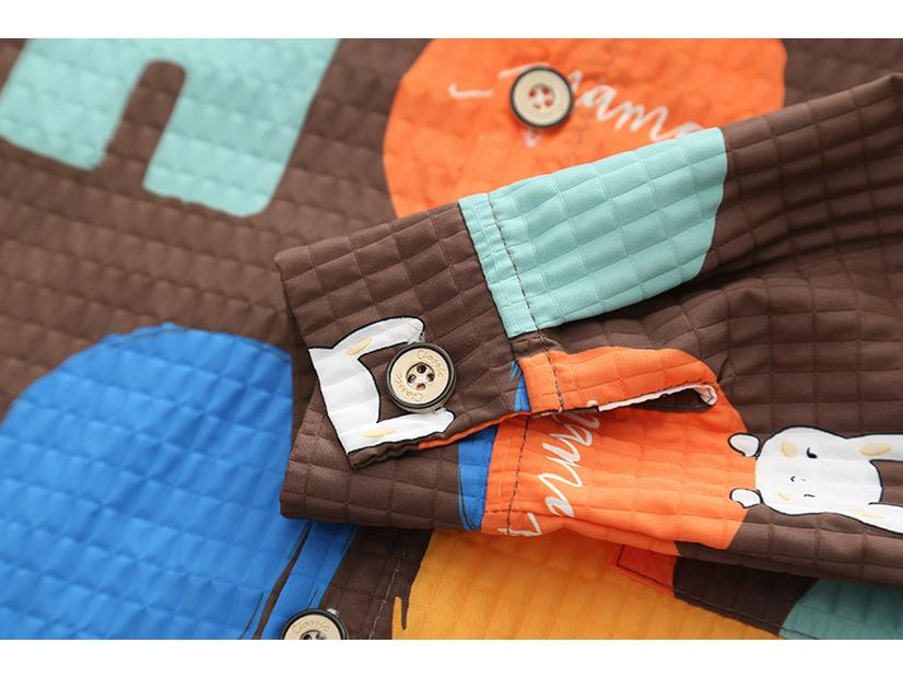 Autumn Boys' Printed Long-Sleeve Shirt & Pants Set for Ages 1-5