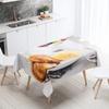 Breakfast Gourmet Printed Tablecloth Stain Resistant Waterproof Rectangular  Kitchen Table Decoration Home Decor