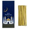 50pcs Eid Mubarak Gift Bag With Rope Party Plastic Gift Candy Bag Ramadan Kareem Decor Islamic Muslim Party Supplies Eid Al-fitr