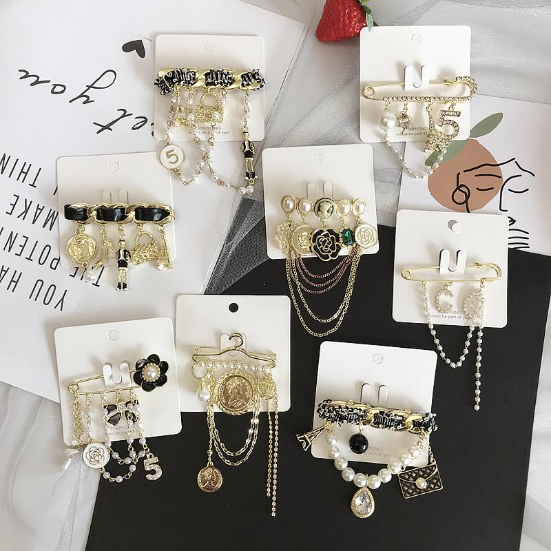 Retro Brand Design Ženy Brože Špendlíky Odznak Kabát Kov Vintage Hvězda Bee Krajka Pearl Ručně vyráběná Brož
