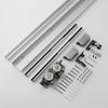 Invisible Track Two-Way Buffer Wheel Sliding Door Hardware for Glass/Wood Doors