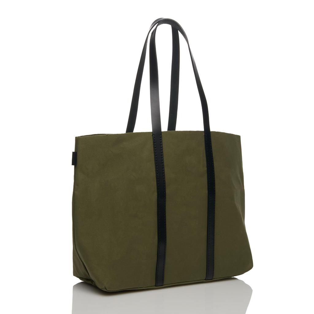 Tote Bag PARK Tote A4 storage capacity Takeyari canvas Leather handle Paraffin treatment Water repellent 60062 Khaki [Antrack] [M]