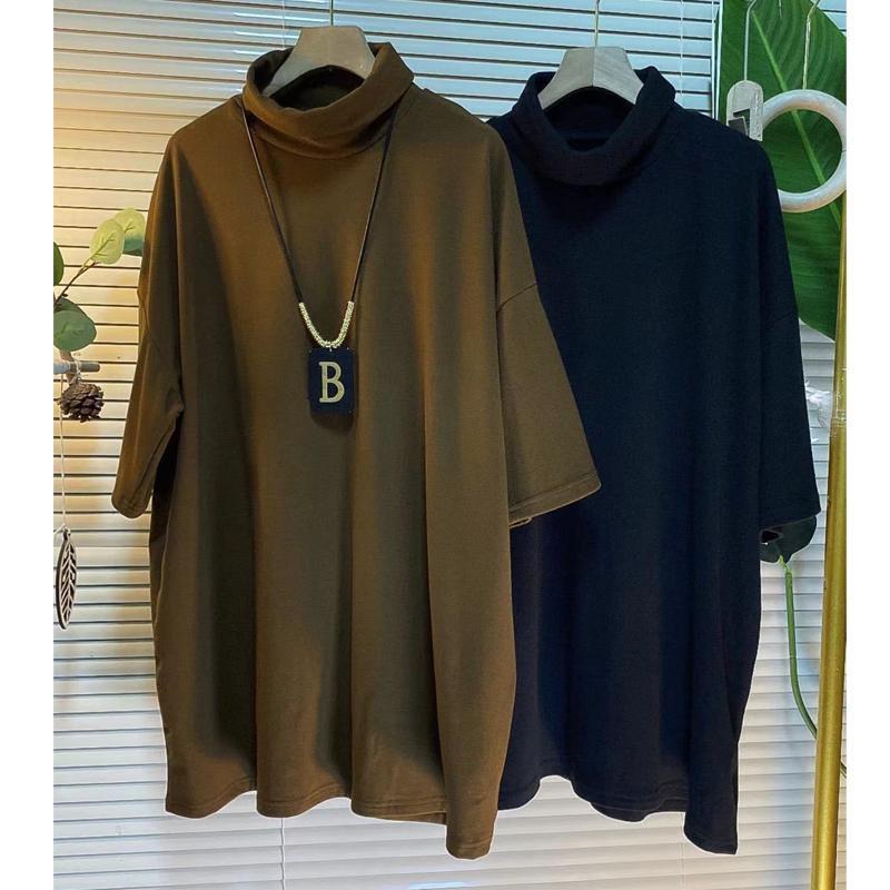 

Свободный бархатный теплый топ с высоким воротником, средней длины, повседневный, для женщин, модный пуловер XXL чёрный