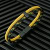 Stylish Color Block Design Men Cord Bracelet Premium Selected Ethnic Fabric Charm Braslet 8 Color Options Casual Versatile Joias