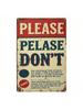 Vintage Metal Wall Art Sign, Retro Bar Decor Plaque 8x12 Inch