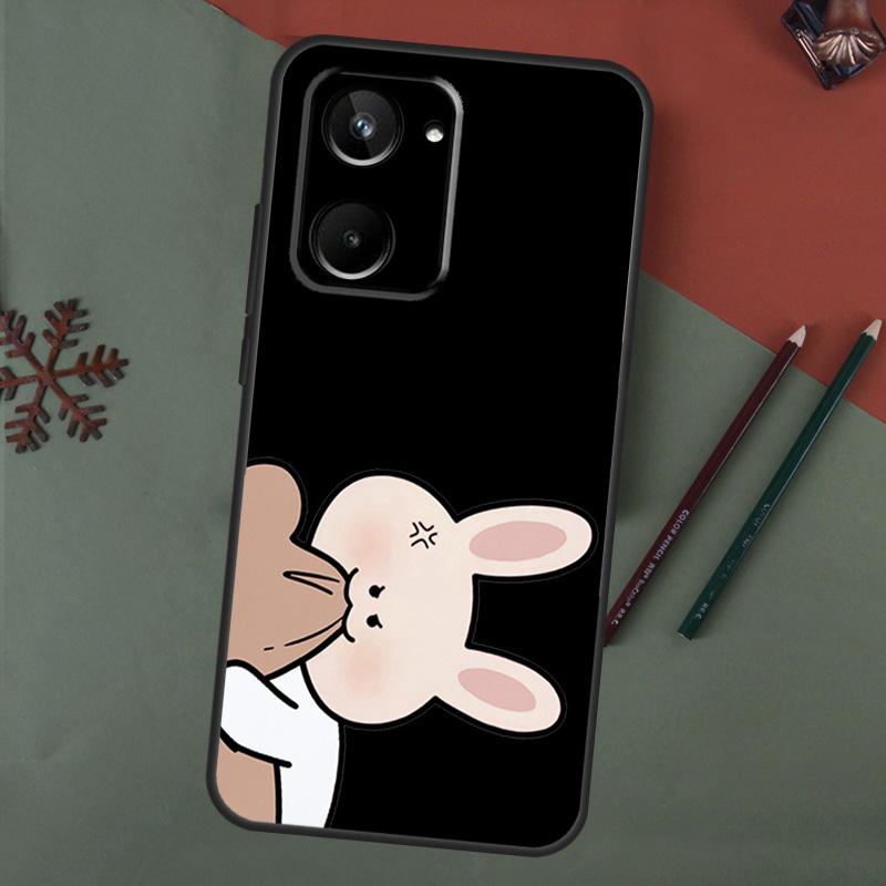 Funny Animal Dog Cats Tiger Couple Case For Realme C55 C51 C75 C63 C61 C53 C35 C65 C67 C71 11 12 13 14 15 Pro Plus GT6 GT7 Pro