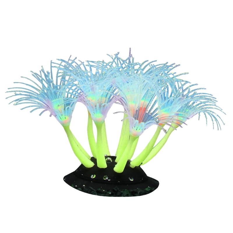 Realistic Coral Silicone Simulation Aquarium Ornaments False Water Plant Fish Aquarium Plant Aquarium Supplies X3UC
