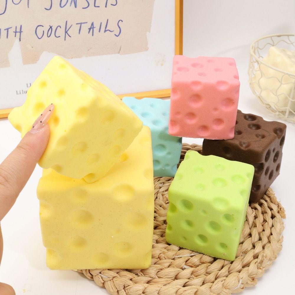5/7cm Cheese Squeezed Cube PU Slow rebound Slow Rebound Fidget Toy Home Decoration