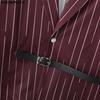 INCERUN Men Deep V Neck Long Sleeve One Button Striped Thin Blazer Short Coats