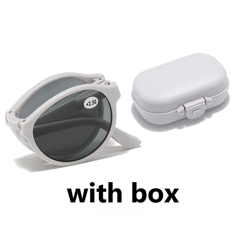 New Portable Foldable Reading Sunglasses High-Definition Anti-Blue Light Presbyopia Eyewear Outdoor UV-Protective Sunglasses
