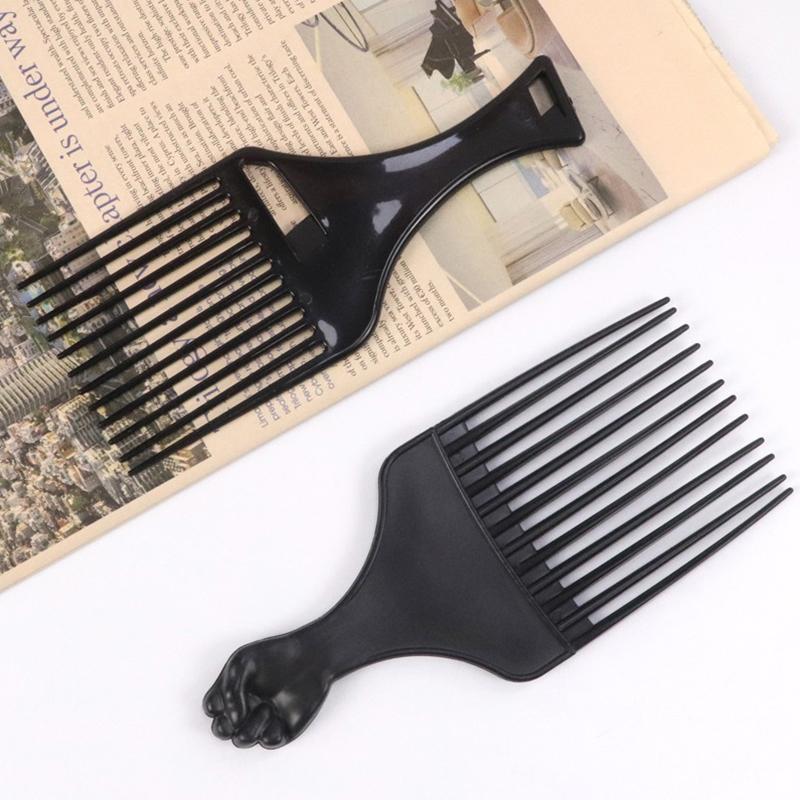 Wide Teeth Brush Pick Comb Fork Hairbrush Insert Hair Pick Comb Plastic Combs For Curly Afro Hair Styling Tools For Women Men