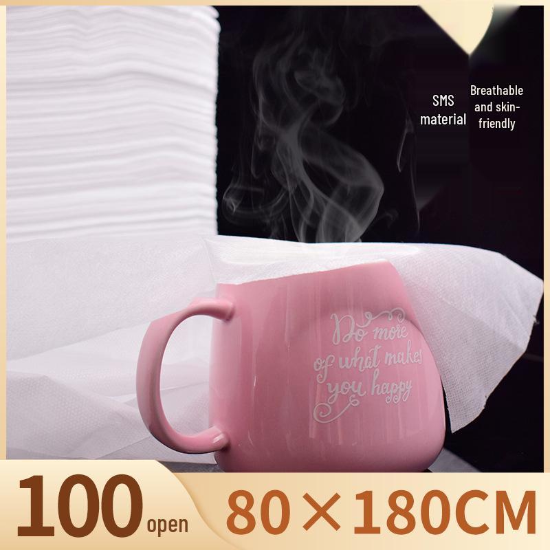 80x180cm Waterproof Disposable Massage Bed Sheet - Breathable Non-woven Fabric for Beauty Salons.