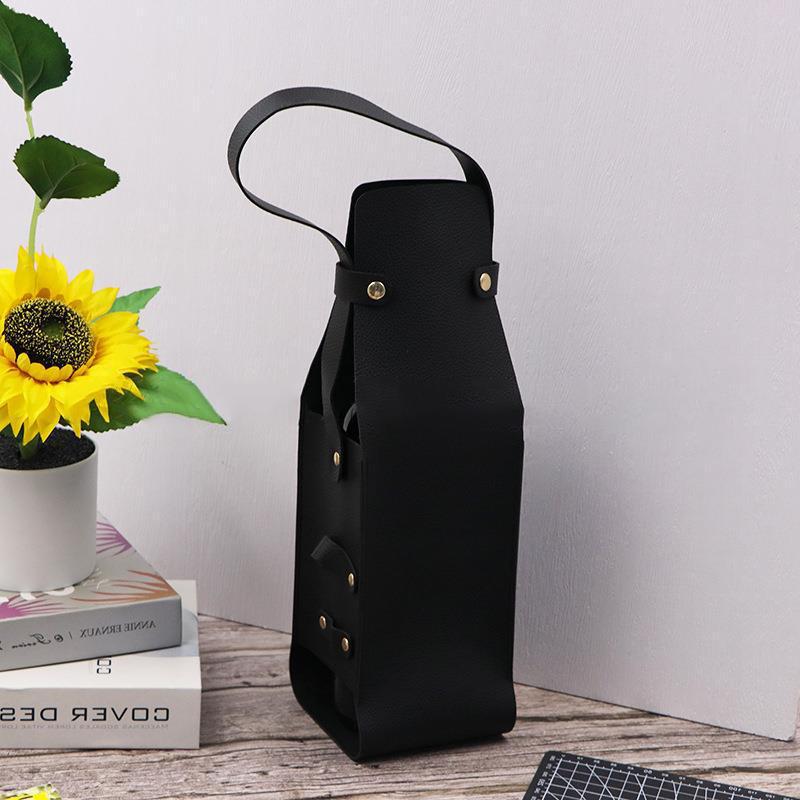 1Pcs Wine Tote Wine Holder Champagne Bags Wine Carrier With Handle Liquor Bottle Carrier Carry-On Pouch Travel Whiskey Wine Bag
