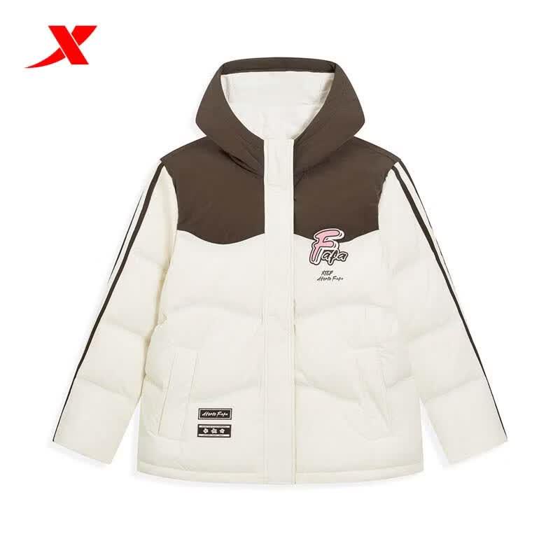XTEP Women's Hooded Down Puffer Jacket