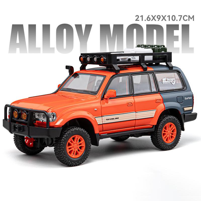 1/24 Toyota Land Cruiser LC80 SUV Alloy Die Cast Toy Car Model Sound and Light Children's Toy Collectibles Birthday Gift