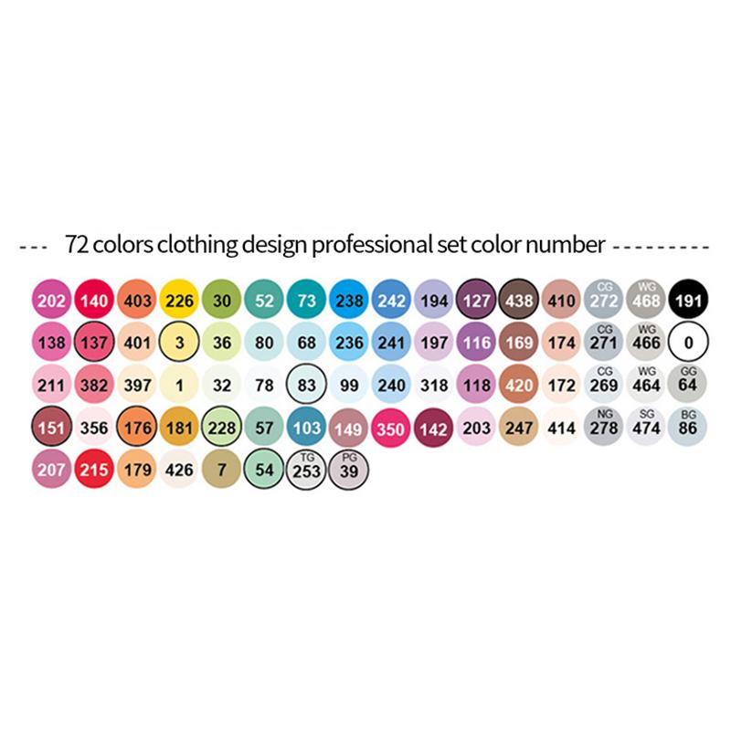 Finecolour EF103 Alcohol Based Art Markers With Bag 12/24/36/48/60/72/240 Colors Oily Soft Double-Headed Marker Pen Professional