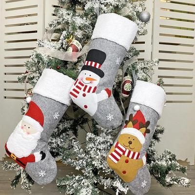 1 Stück Weihnachtsstrümpfe Socken Neujahr Weihnachtsmann Süßigkeiten Geschenktüte Weihnachtsbaumdeko Festival Partyzubehör