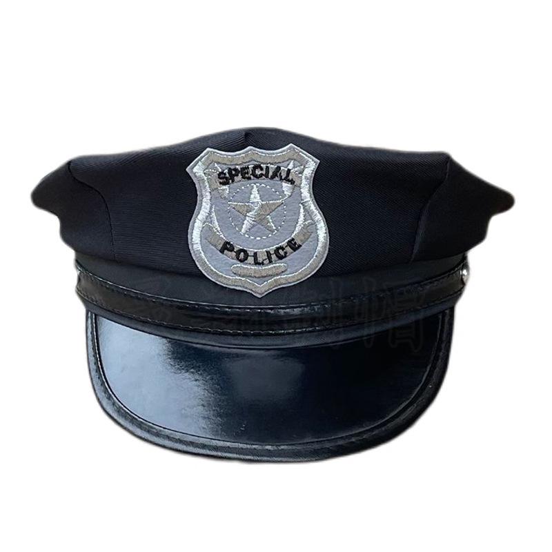 US Police Costume Hat: Octagonal Role-Playing Accessory