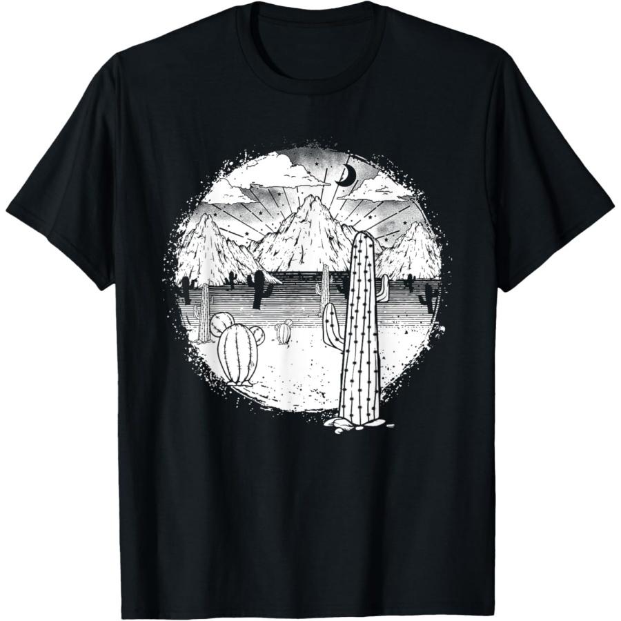 

Cactus Desert Mountain Scene T-Shirt XXXXXL чорний