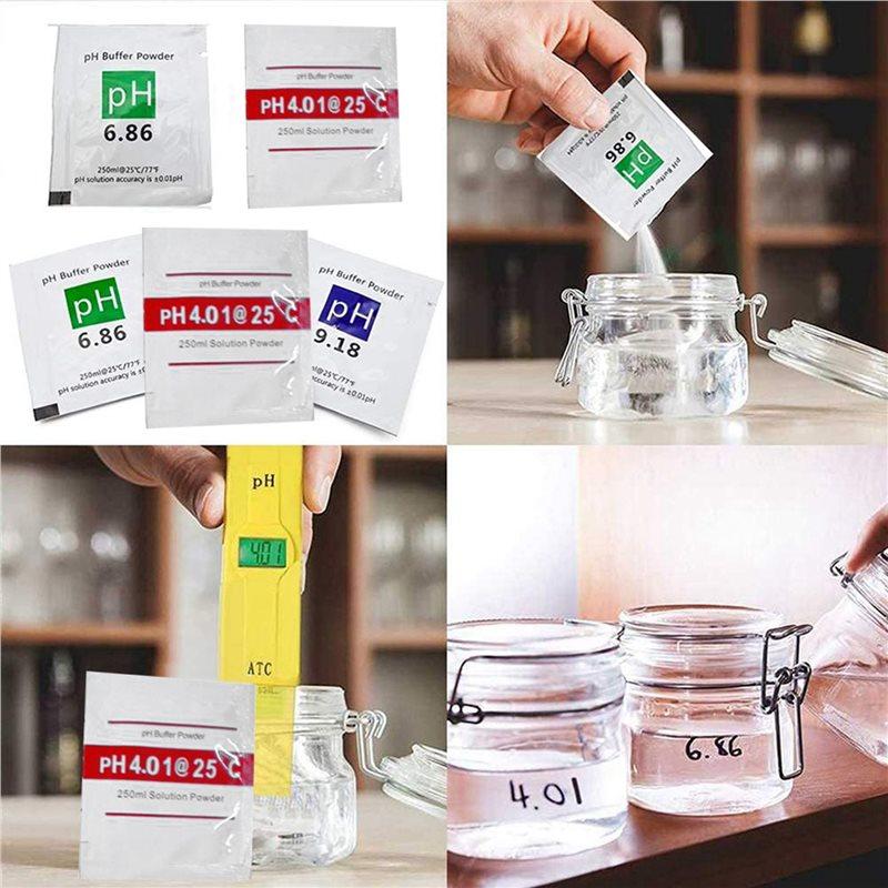 A84X-90 Pack PH Meter Buffer Solution Powder 6.86/4.00/9.18, PH Calibration Solution Packets For Precise PH Meter