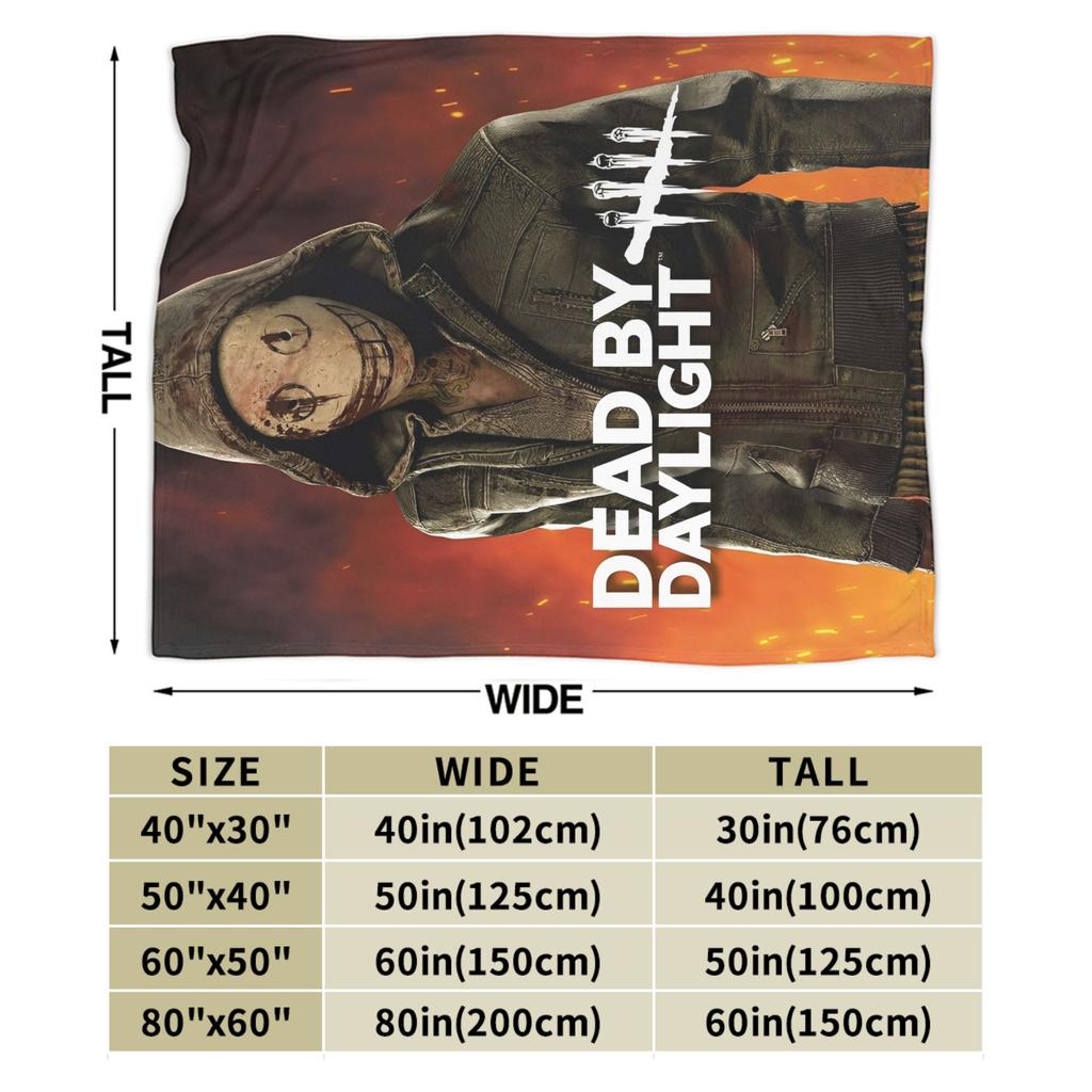 Deads by Daylights Flannel Blankets Video Games Awesome Throw Blankets for Home Hotel Sofa 150*125cm Bedspread,