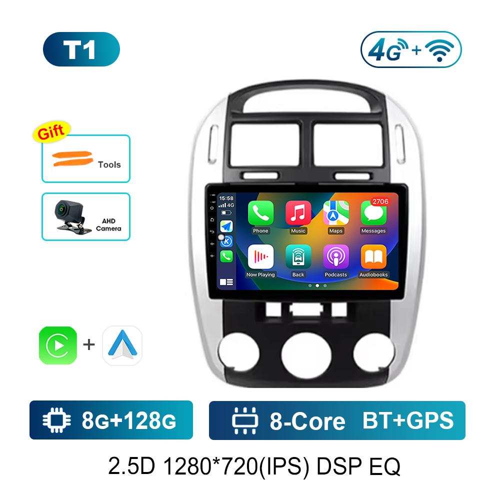 9 Inch GPS Navigation Android OS for Kia Cerato 2004 - 2008 4G DSP Stereo Car Radio Multimedia Player WiFi Bluetooth Cooling Fan