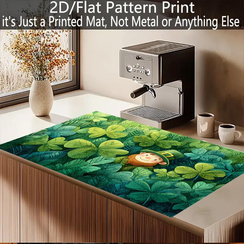 

St. Patrick s Day Diatom Mud Water-Absorbing Mat for Kitchen & Bar 30*40cm Diatom Mud