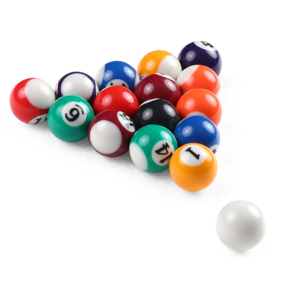 25MM   38MM Children Billiards Table Balls Set Resin Small Pool Cue Balls Full Set