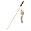 Cat Teaser Wand Wooden Teaser Stick Interactive Claw Grinding Wand Toy Durable Interesting Funny Cat Stick for Indoors
