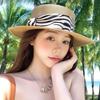 Korean Style Sunscreen Bucket Hat Wide Brim Women's Sun Hat Simple Straw Woven Hat  Spring Summer