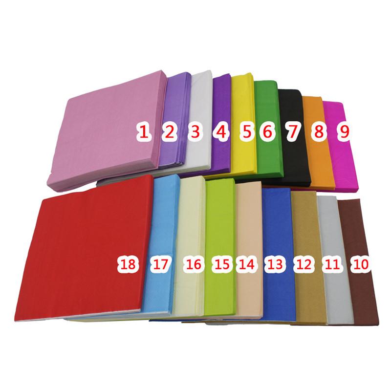 

20Pcs/Pack 25x25cm Small Disposable Solid Color Table Dinner Tissue Napkins Paper Tableware Party Decoration 25x25cm розовый