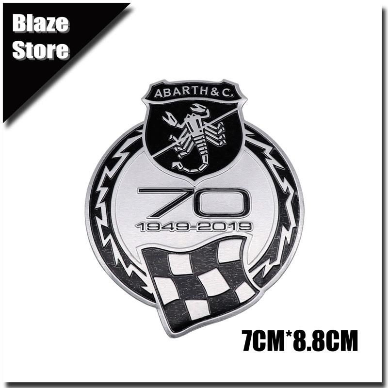 

1 шт. 500 Abarth 500 595 124 125 695 70 Anniversario Металлическая эмблема автомобиля Эмблема 70-летия Наклейка Декор кузова Наклейки
