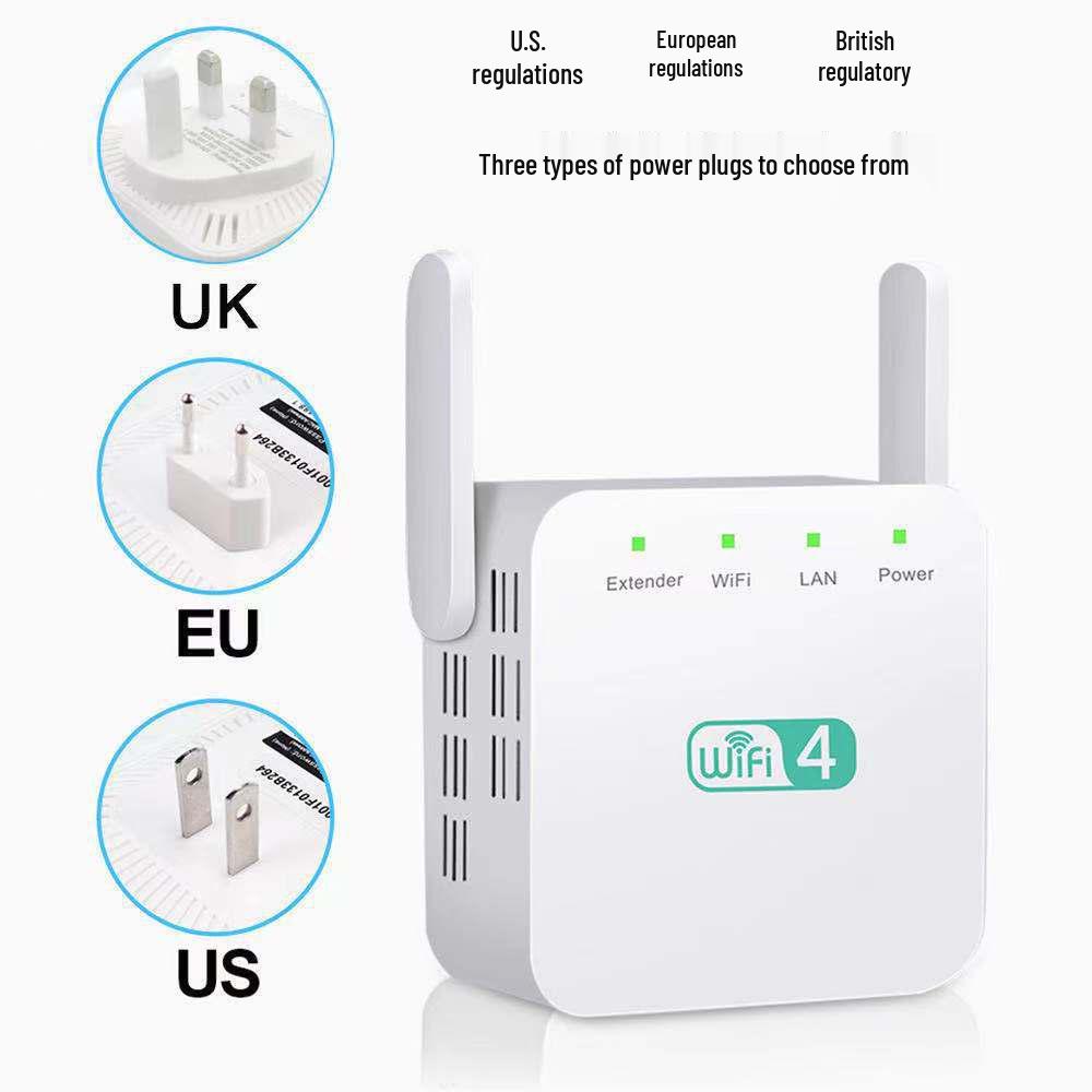 

WiFi Repeater 611U: 300M Wireless Signal Amplifier & Network Enhancer White UK Version