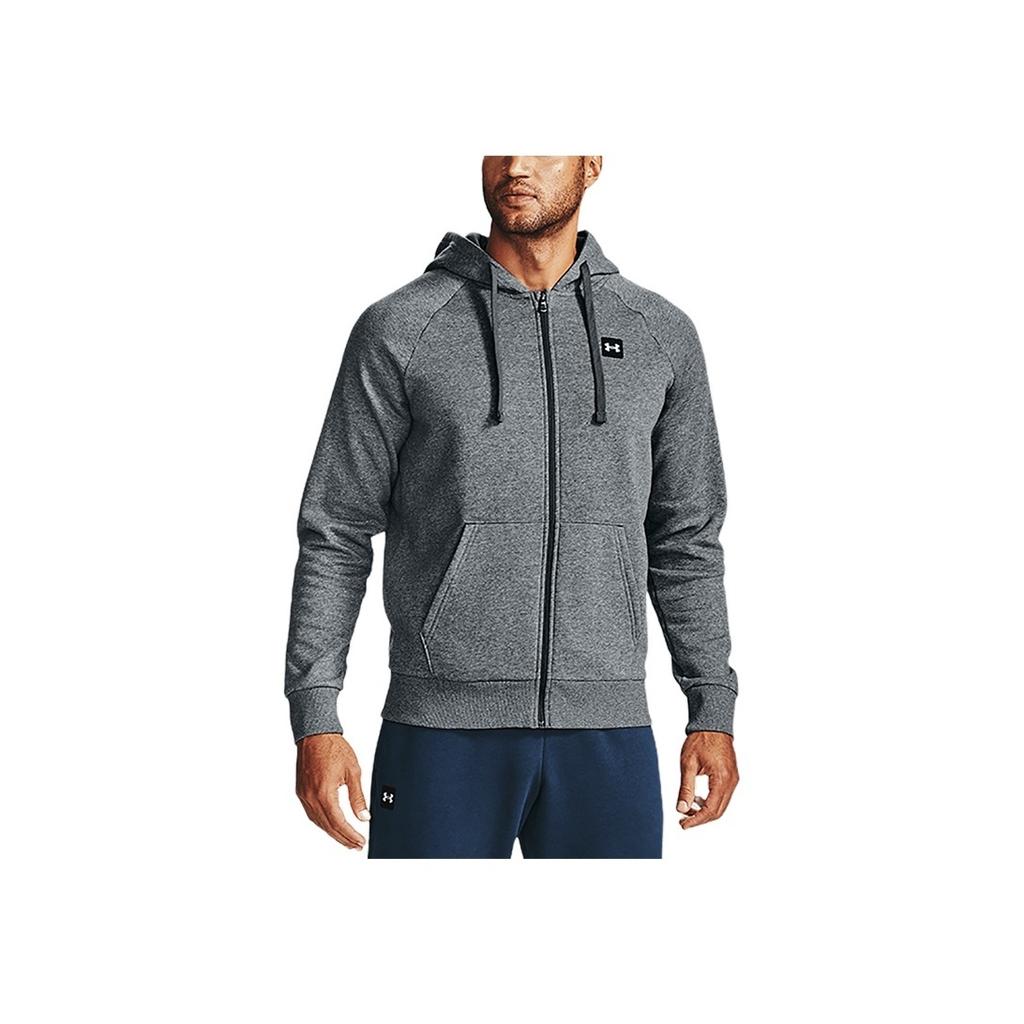 Under Armour Fleece Lined Zip Up Hoodie Men Jackets Light-Asphalt-Gray 1357111-012